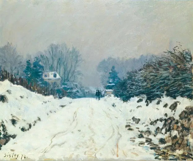 Paesaggio invernale a Louveciennes - Alfred Sisley