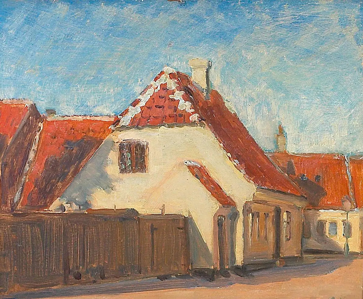 Maisons jaunes à Skagen. - Peder Severin Krøyer - Alpha Reproduction