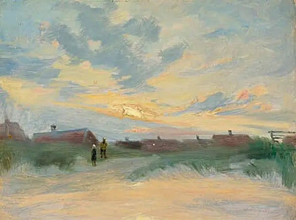 Étude du ciel. Coucher de soleil sur Skagens. - Peder Severin Krøyer - Alpha Reproduction