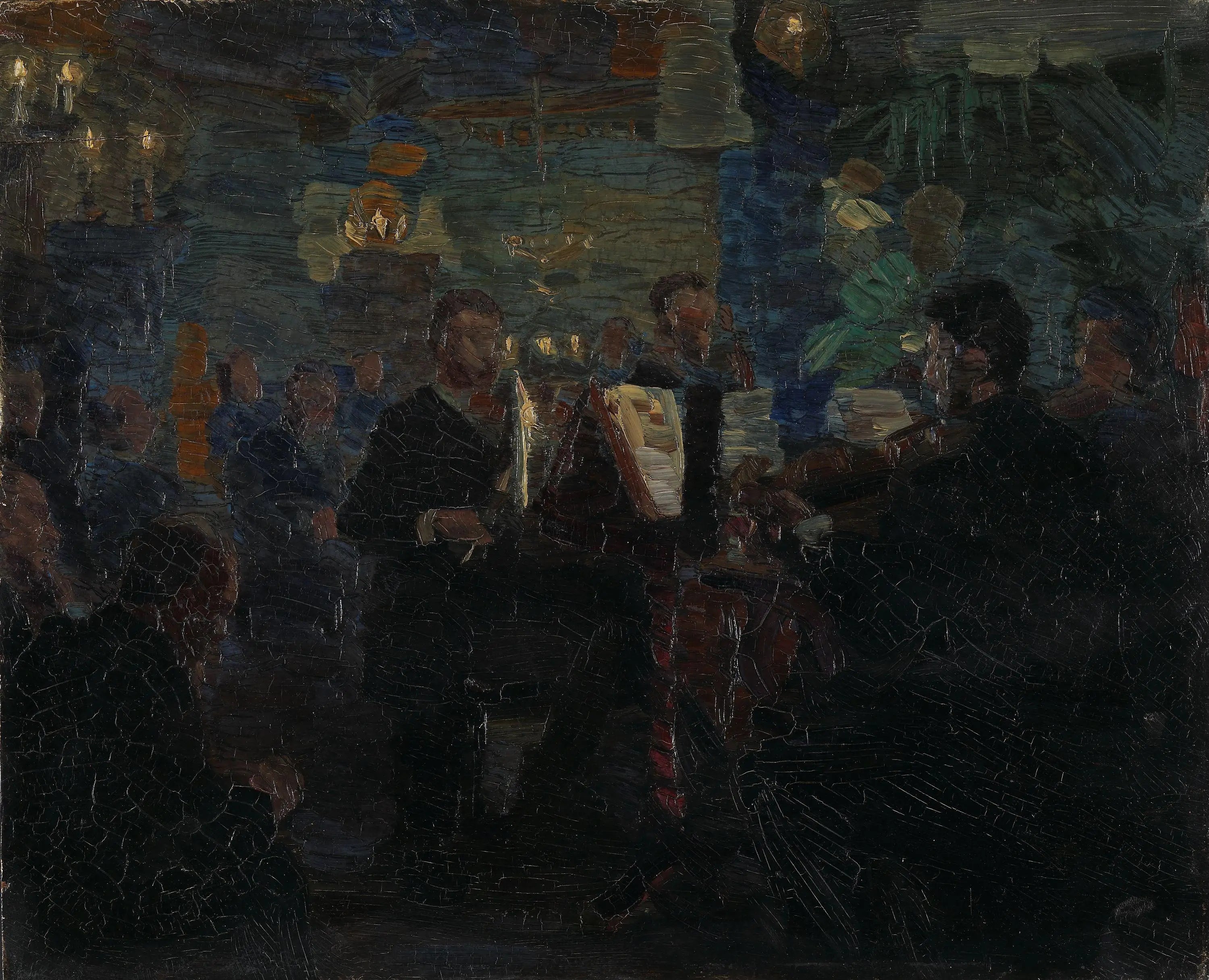 Le Quatuor Neruda avec quelques spectateurs à gauche. Étude - Peder Severin Krøyer - Alpha Reproduction
