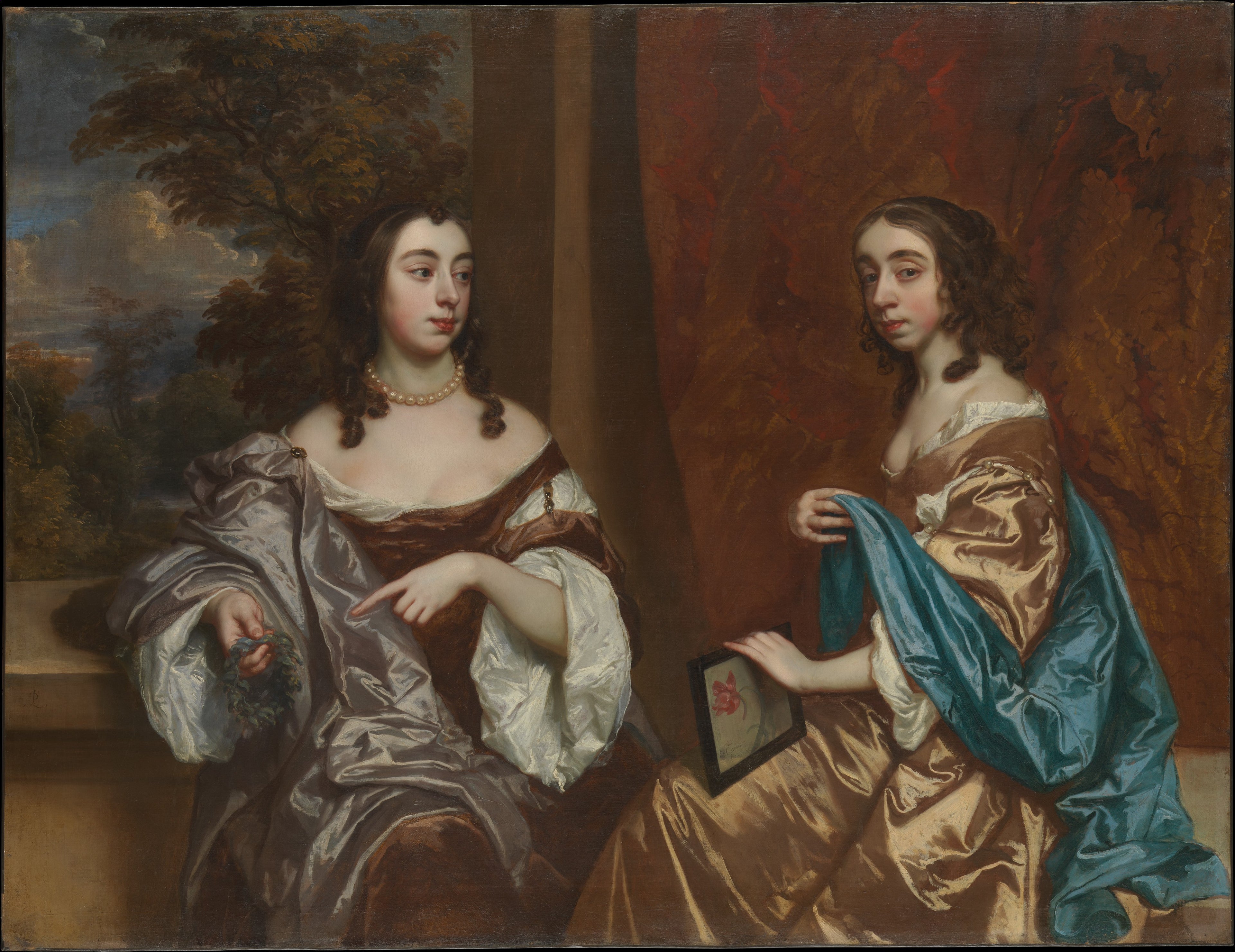 Mary Capel (1630–1715), future duchesse de Beaufort, et sa sœur Elizabeth (1633–1678), comtesse de Carnarvon - Peter Lely
