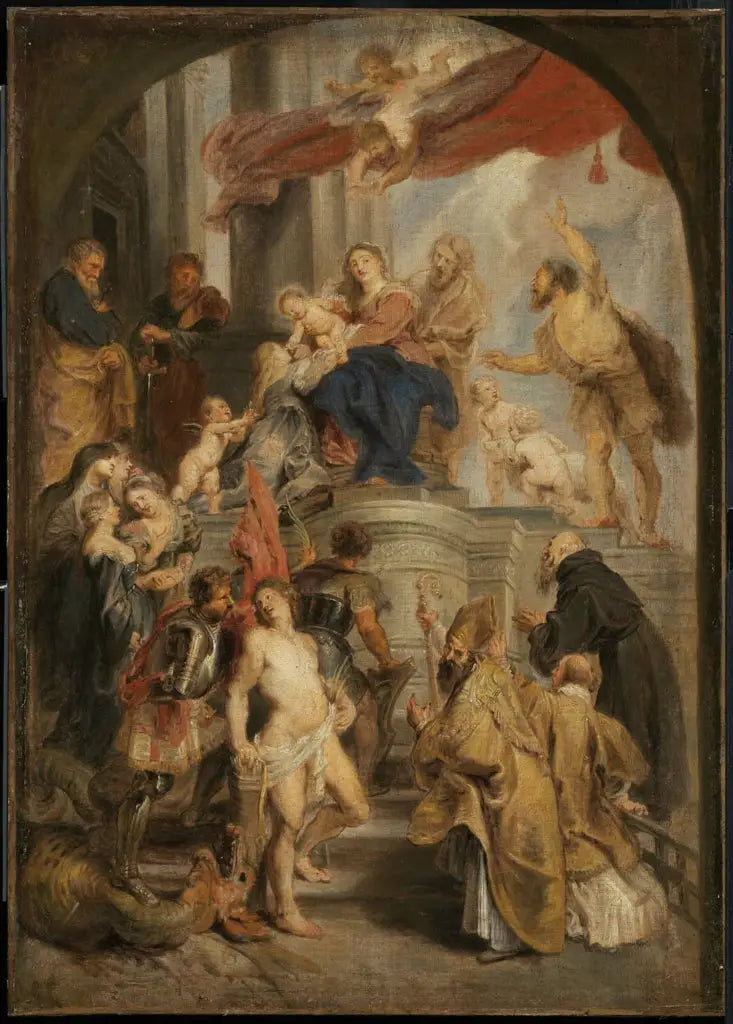 La Vierge à l’Enfant adorée par les saints - Peter Paul Rubens - Alpha Reproduction