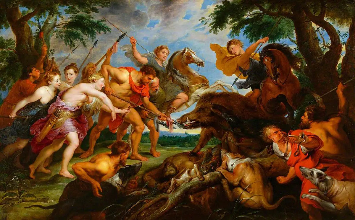 Atalante et Méléagre à la poursuite du sanglier de Calydon - Peter Paul Rubens - Alpha Reproduction