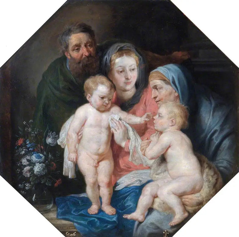 La Sacra Famiglia con santa Elisabetta e il bambino san Giovanni