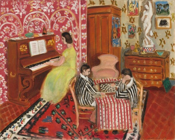 Reproduction du tableau « Pianiste et Joueurs de dames - Henri Matisse » par Alpha Reproduction en peinture à l’huile