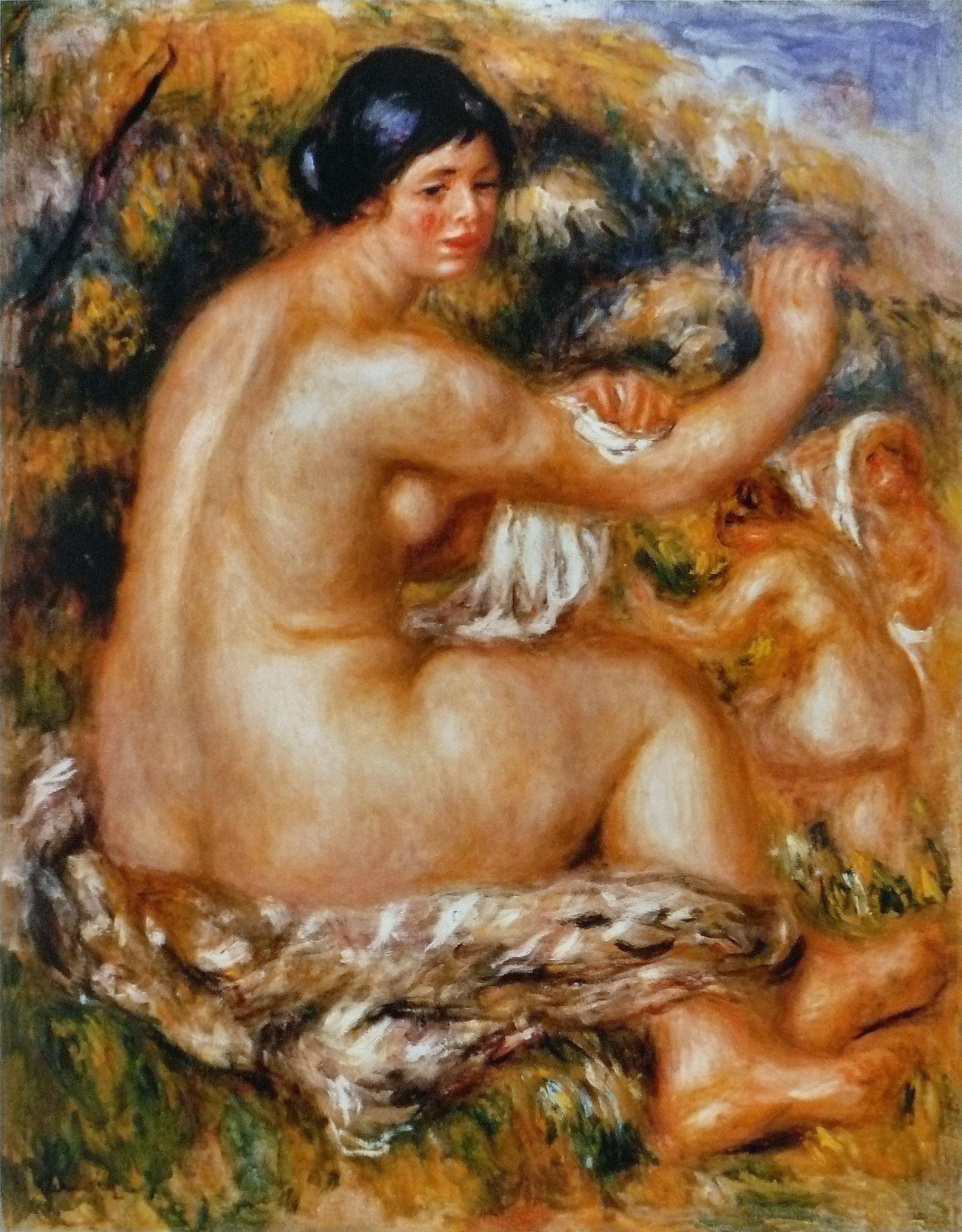 Reproduction du tableau « Femme s’essuyant - Pierre-Auguste Renoir » par Alpha Reproduction en peinture à l’huile