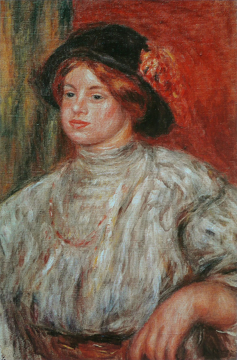Giovane donna con cappello - Pierre-Auguste Renoir