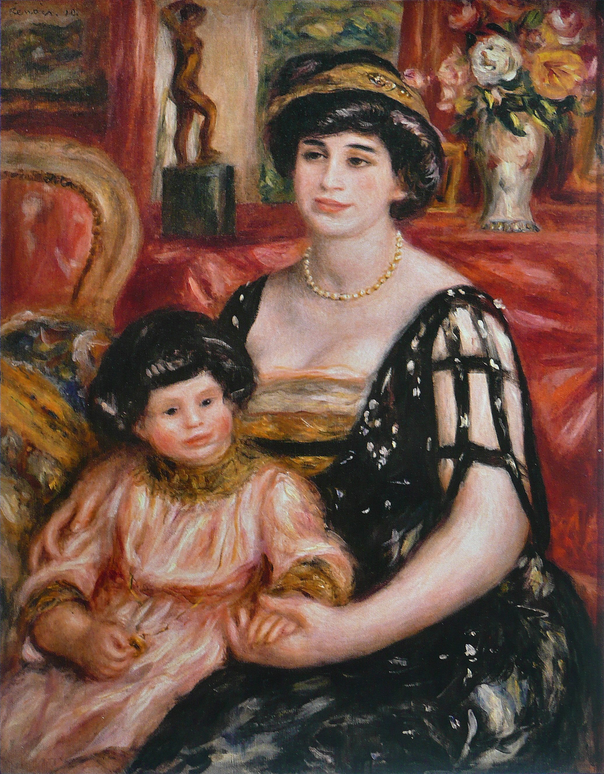 Reproduction du tableau « Madame Josse Bernheim-Jeune et fils Henry - Pierre-Auguste Renoir » par Alpha Reproduction en peinture à l’huile