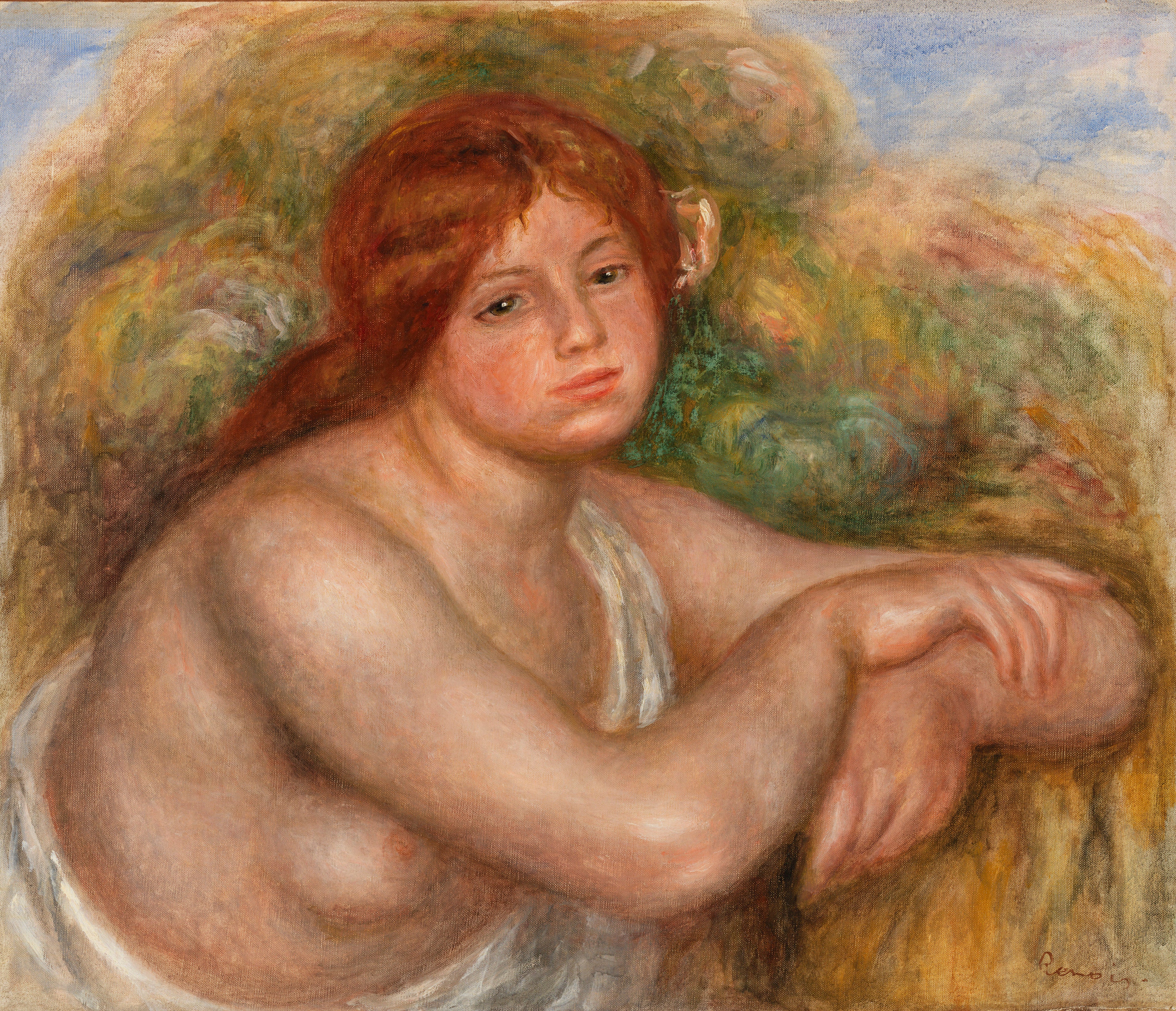 Reproduction du tableau « Étude de nu, buste de femme - Pierre-Auguste Renoir » par Alpha Reproduction en peinture à l’huile