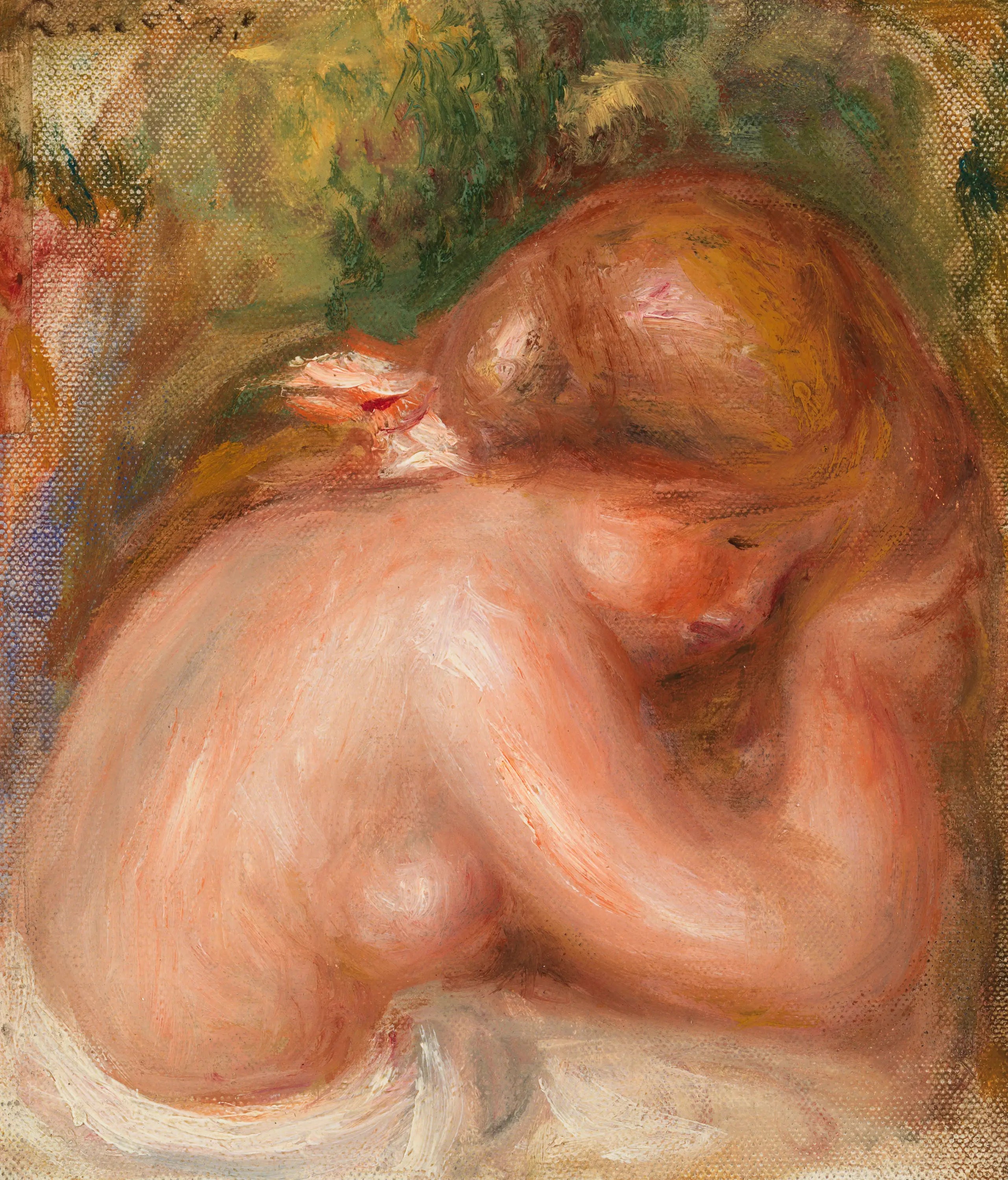 Reproduction du tableau « Torse nu de jeune fille - Pierre-Auguste Renoir » par Alpha Reproduction en peinture à l’huile
