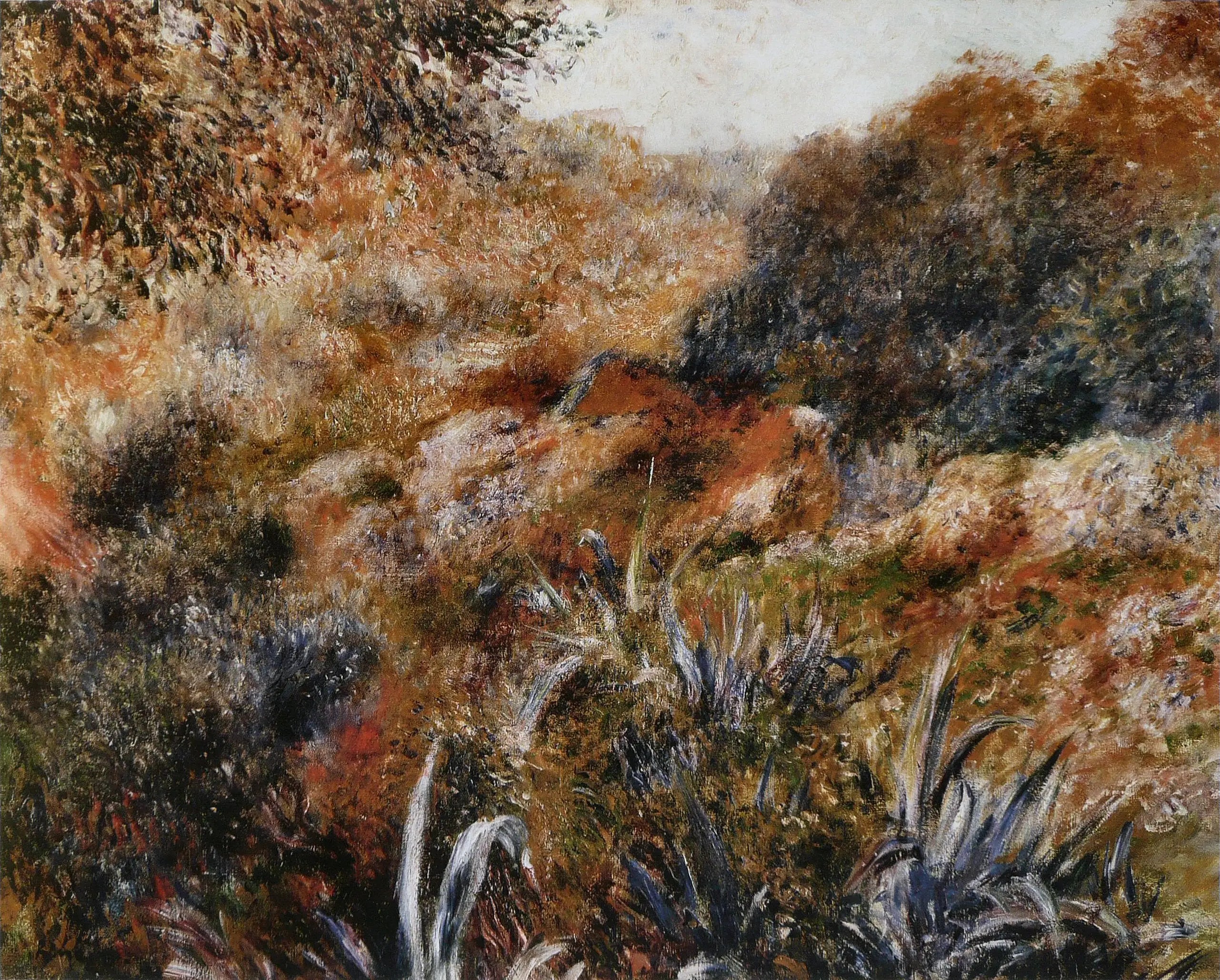 Reproduction du tableau « Paysage algérien, le ravin de la femme sauvage - Pierre-Auguste Renoir » par Alpha Reproduction en peinture à l’huile