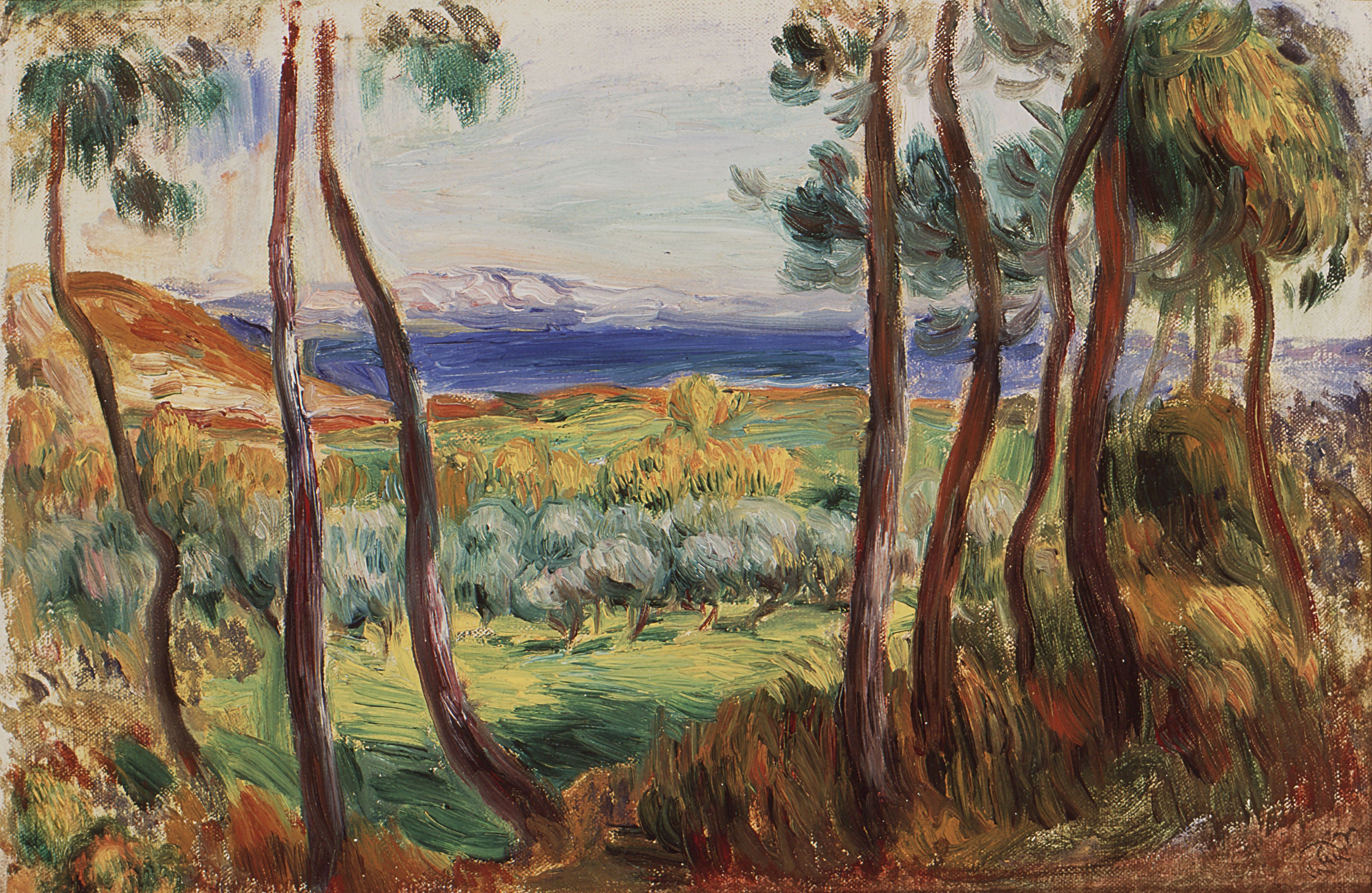 Reproduction du tableau « Pins aux environs de Cagnes - Pierre-Auguste Renoir » par Alpha Reproduction en peinture à l’huile