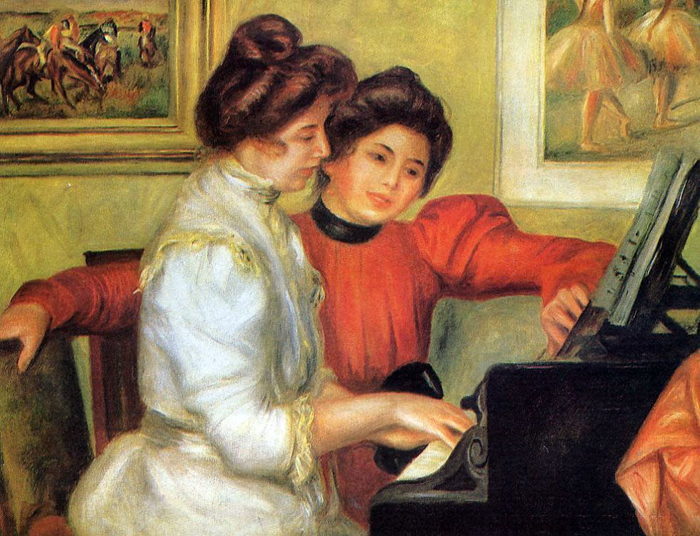 Reproduction du tableau « Yvonne et Christine Lerolle au piano - Pierre-Auguste Renoir » par Alpha Reproduction en peinture à l’huile