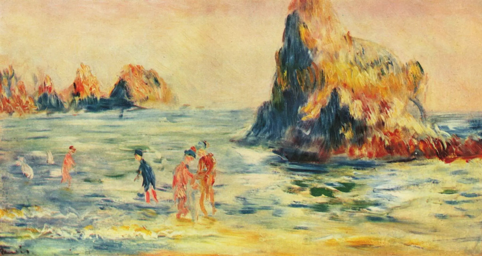 Reproduction du tableau « Falaises de Guernesey - Pierre-Auguste Renoir » par Alpha Reproduction en peinture à l’huile