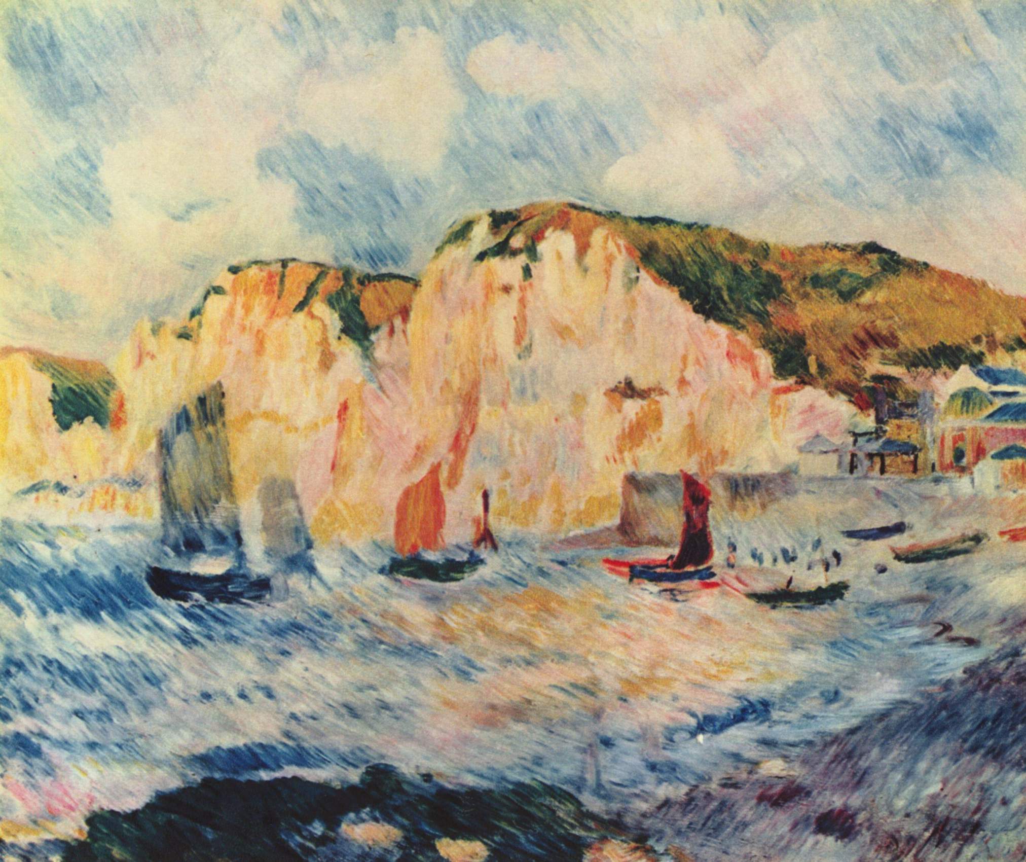 Reproduction du tableau « Mer et falaises - Pierre-Auguste Renoir » par Alpha Reproduction en peinture à l’huile