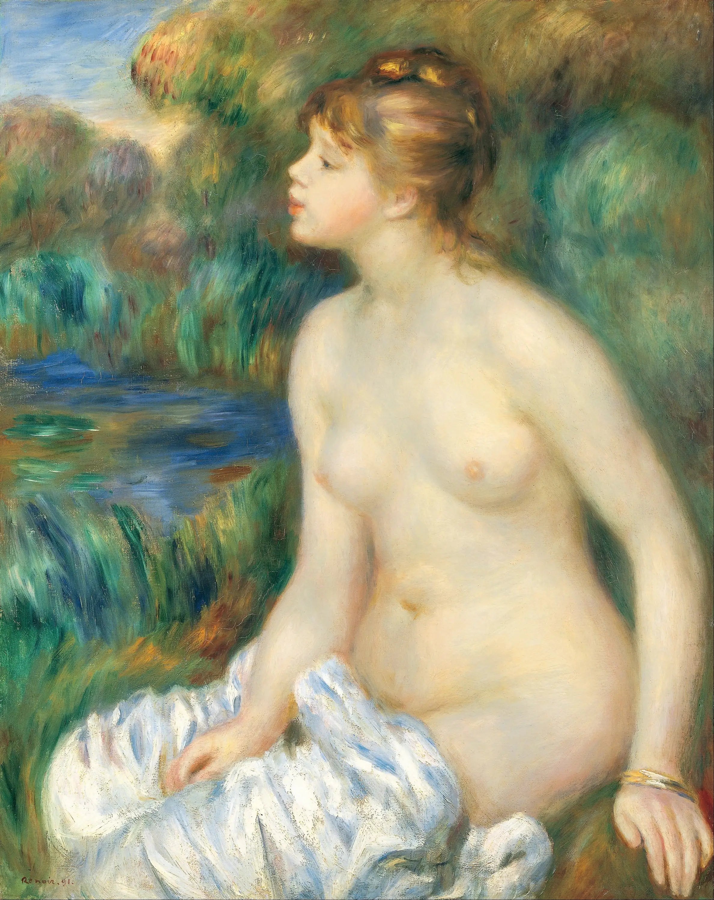 Reproduction du tableau « Baigneur - Pierre-Auguste Renoir » par Alpha Reproduction en peinture à l’huile