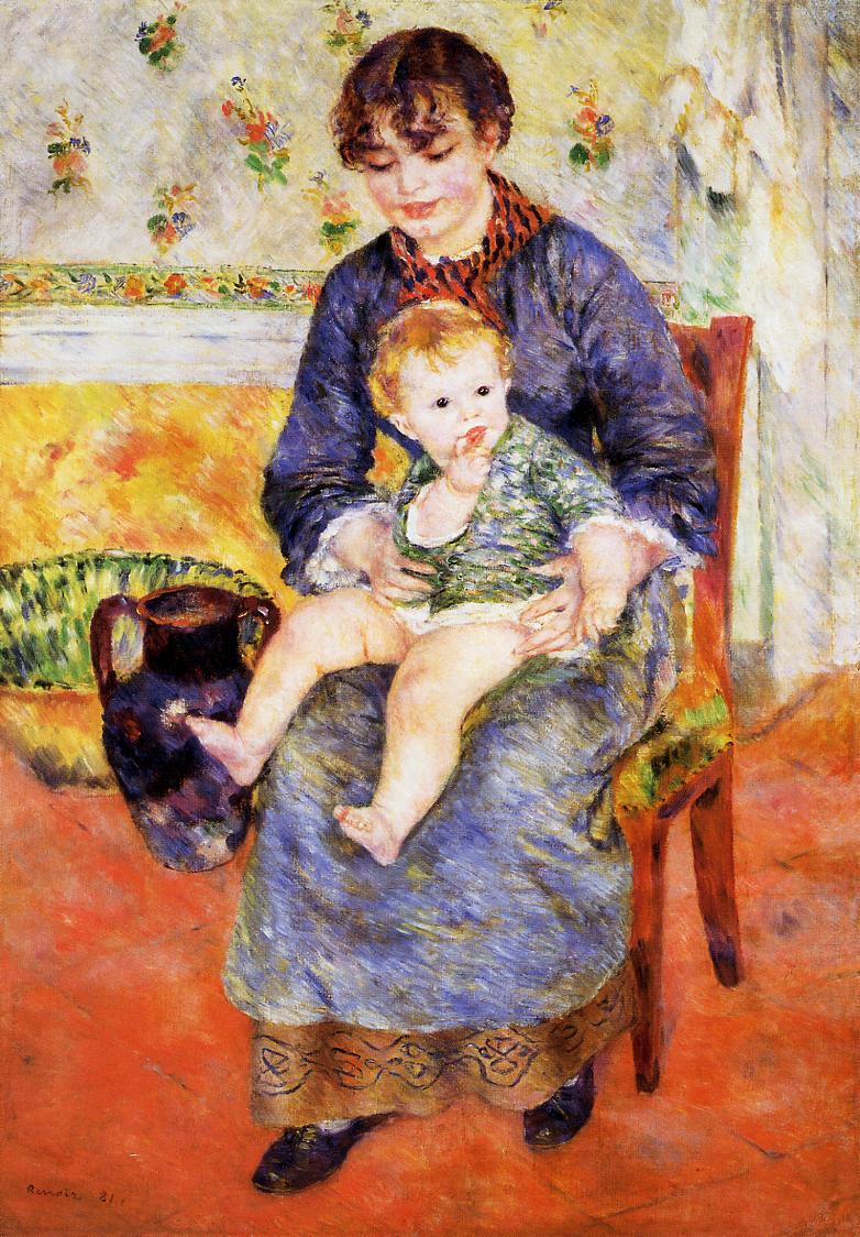 Reproduction du tableau « Jeune Mère - Pierre-Auguste Renoir » par Alpha Reproduction en peinture à l’huile