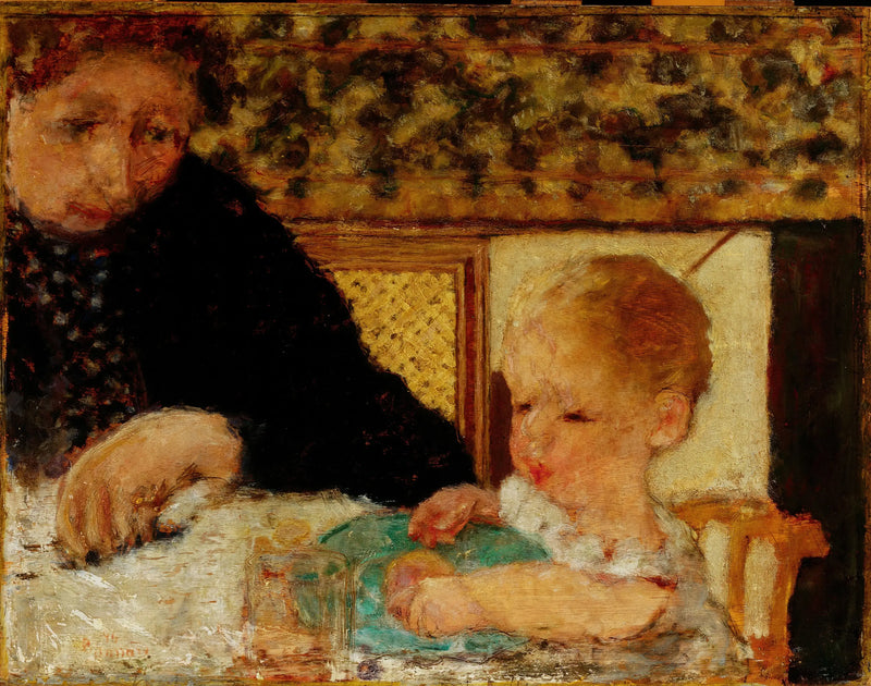 Nonna con un bambino - Pierre Bonnard