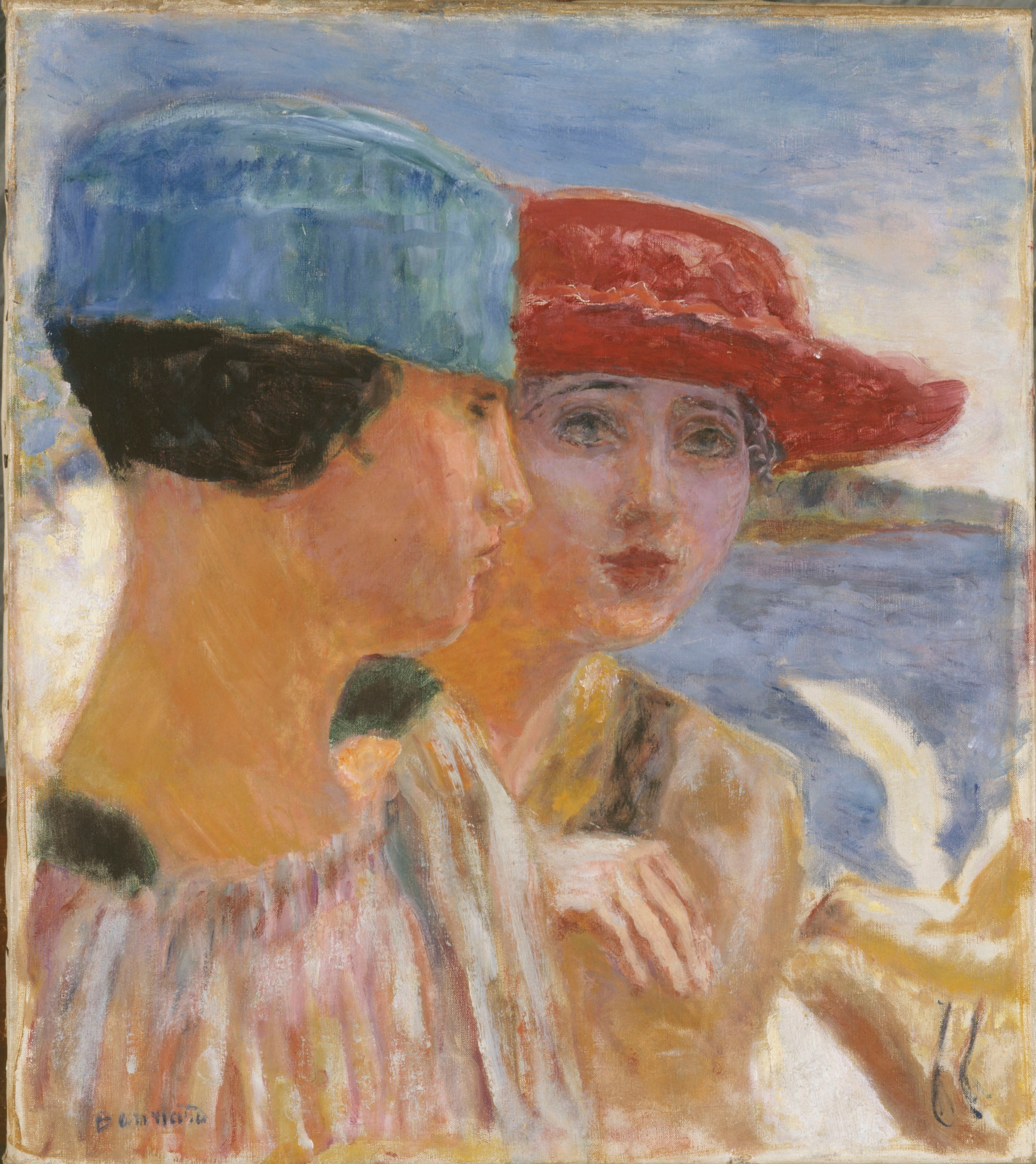 Reproduction du tableau « Jeunes filles à la mouette - Pierre Bonnard » par Alpha Reproduction en peinture à l’huile