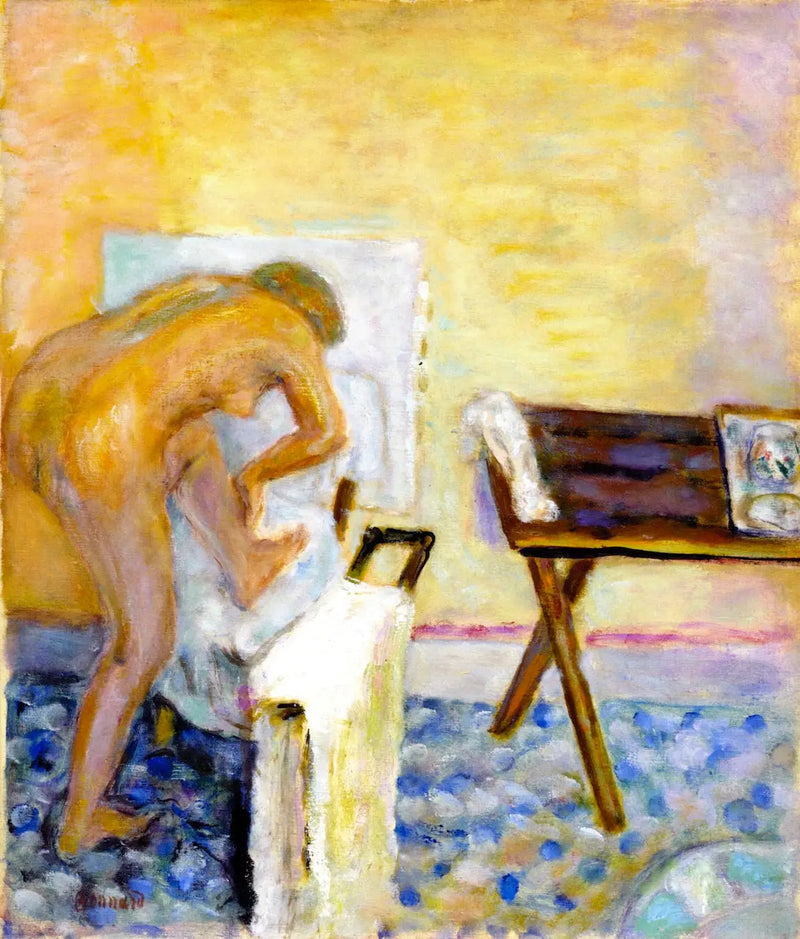 Piccolo nudo inclinato in avanti - Pierre Bonnard