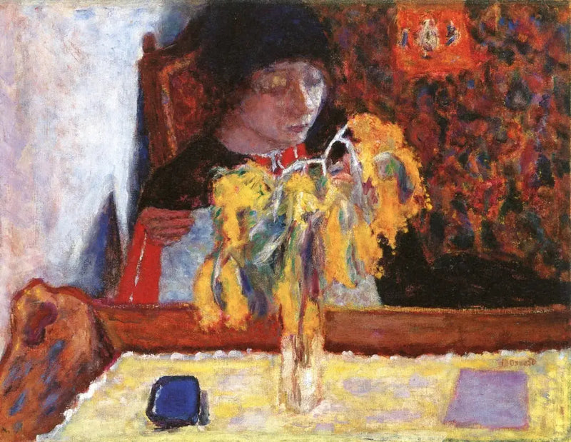 Donna con mimosa - Pierre Bonnard