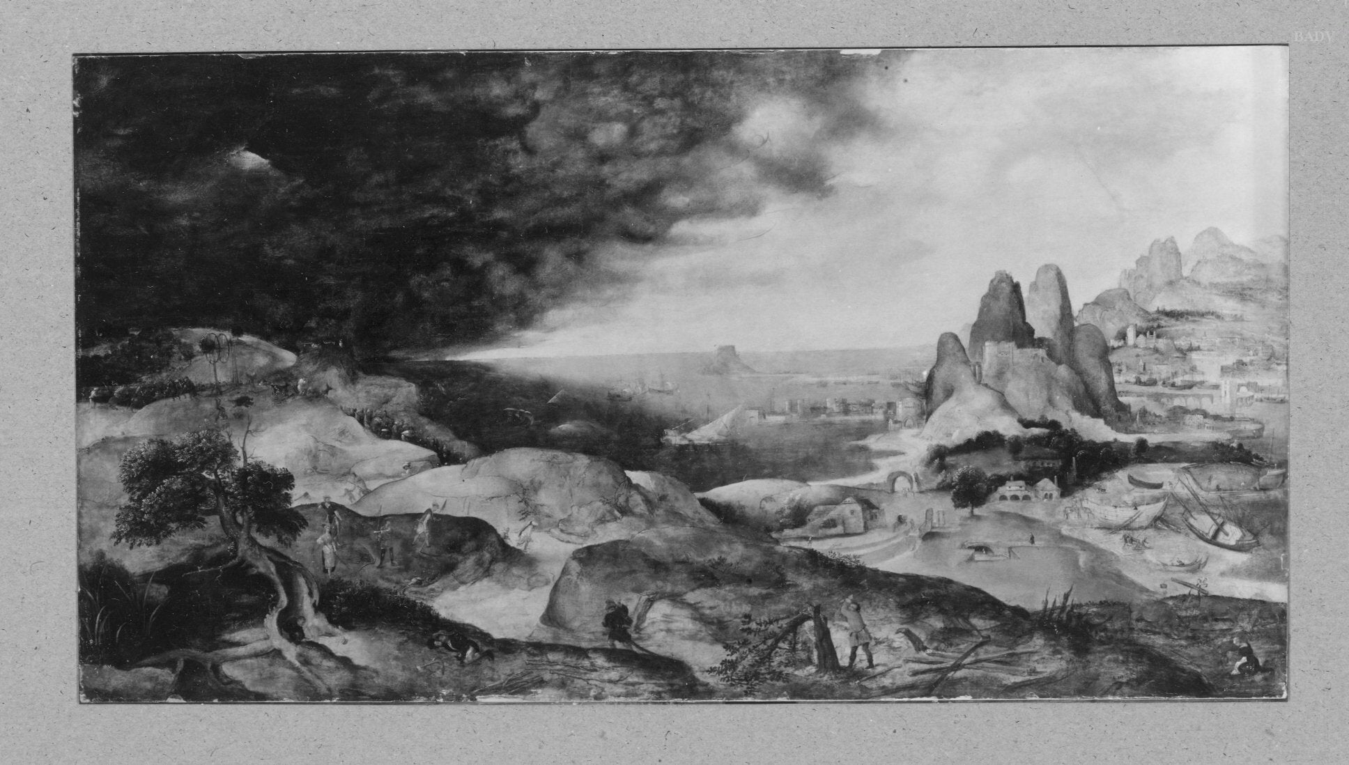 Paesaggio montano con tempesta - Pieter Brueghel il Vecchio