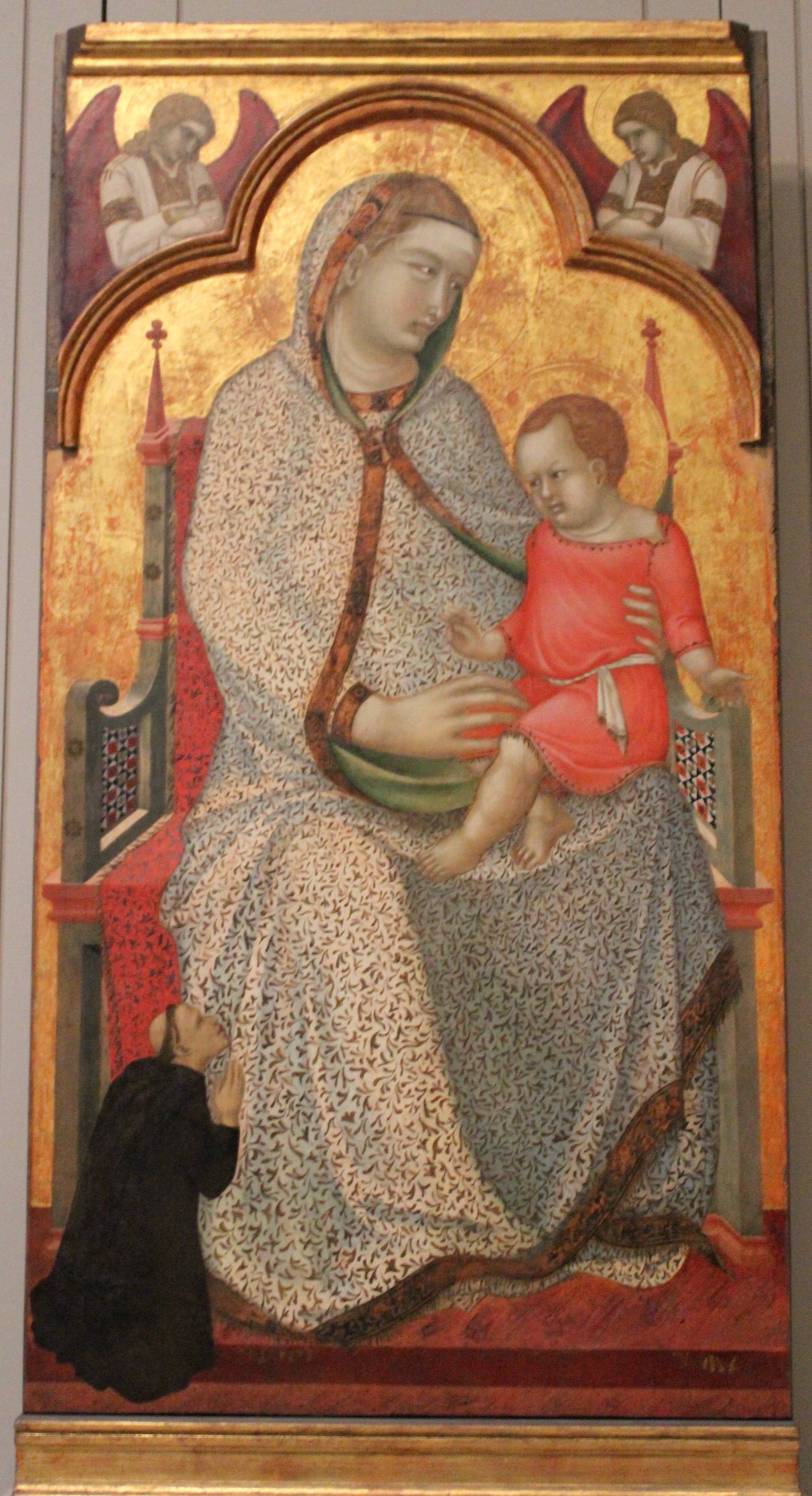 Vierge à l’Enfant en majesté avec Donateurs et Anges - Pietro Lorenzetti - Alpha Reproduction