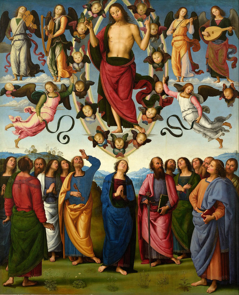 L'Ascensione di Cristo in presenza della Vergine e degli apostoli - Pietro Perugino
