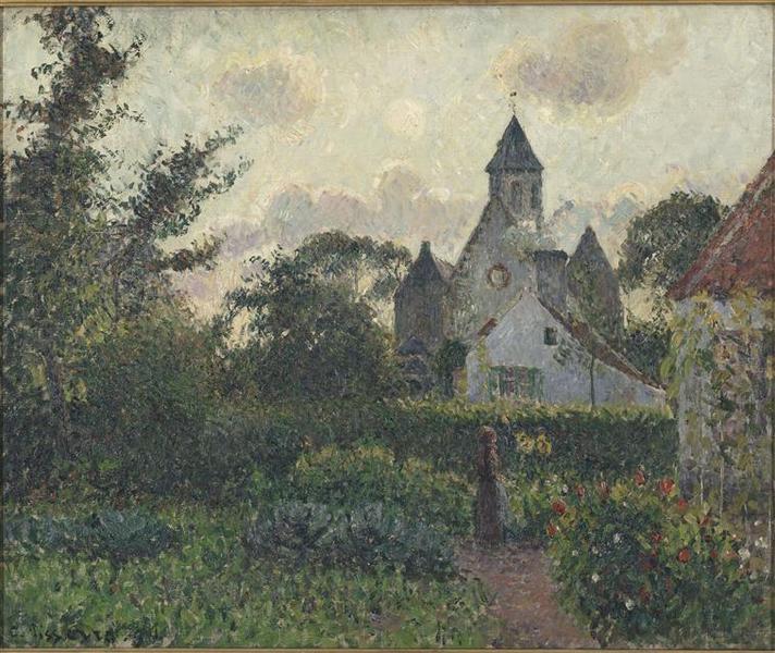 Reproduction du tableau « Église de Knocke - Camille Pissarro » par Alpha Reproduction en peinture à l’huile