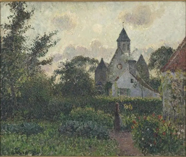 Reproduction du tableau « Église de Knocke - Camille Pissarro » par Alpha Reproduction en peinture à l’huile