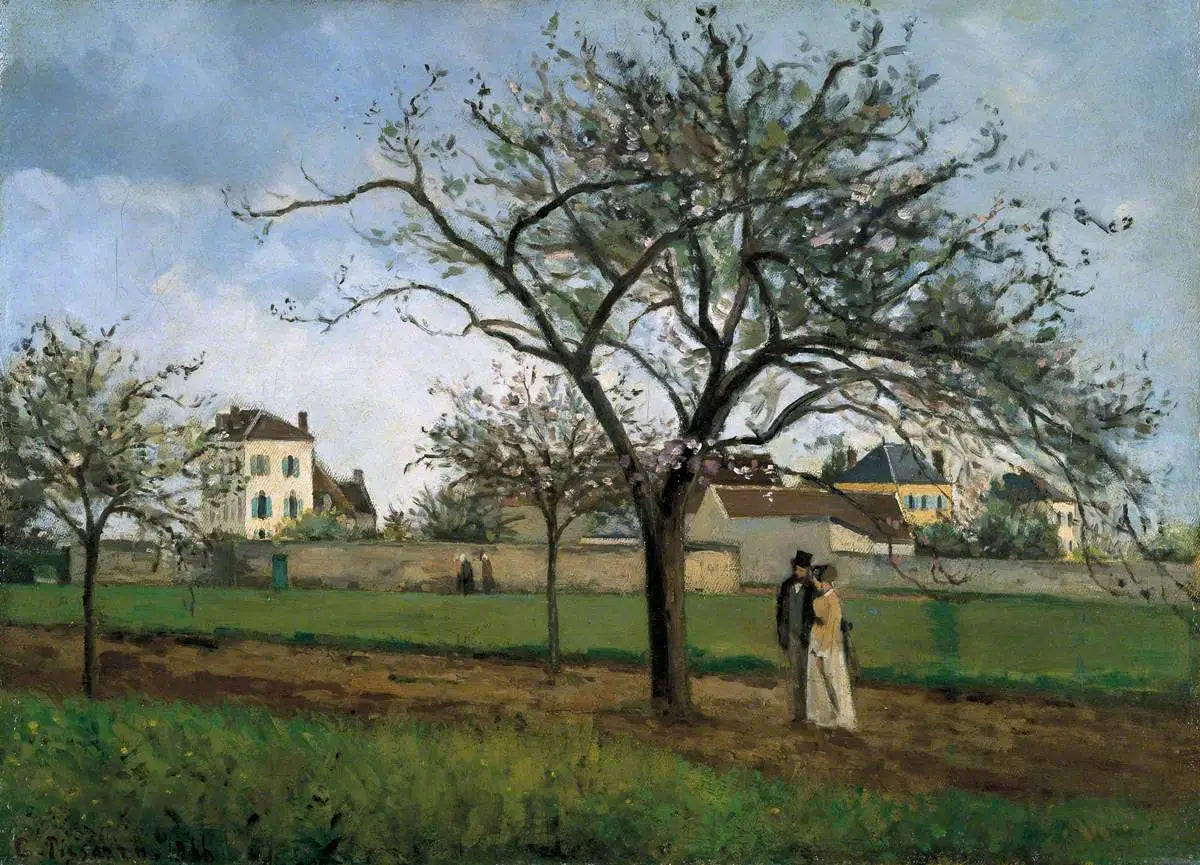 Reproduction du tableau « La maison du père Gallien, Pontoise - Camille Pissarro » par Alpha Reproduction en peinture à l’huile