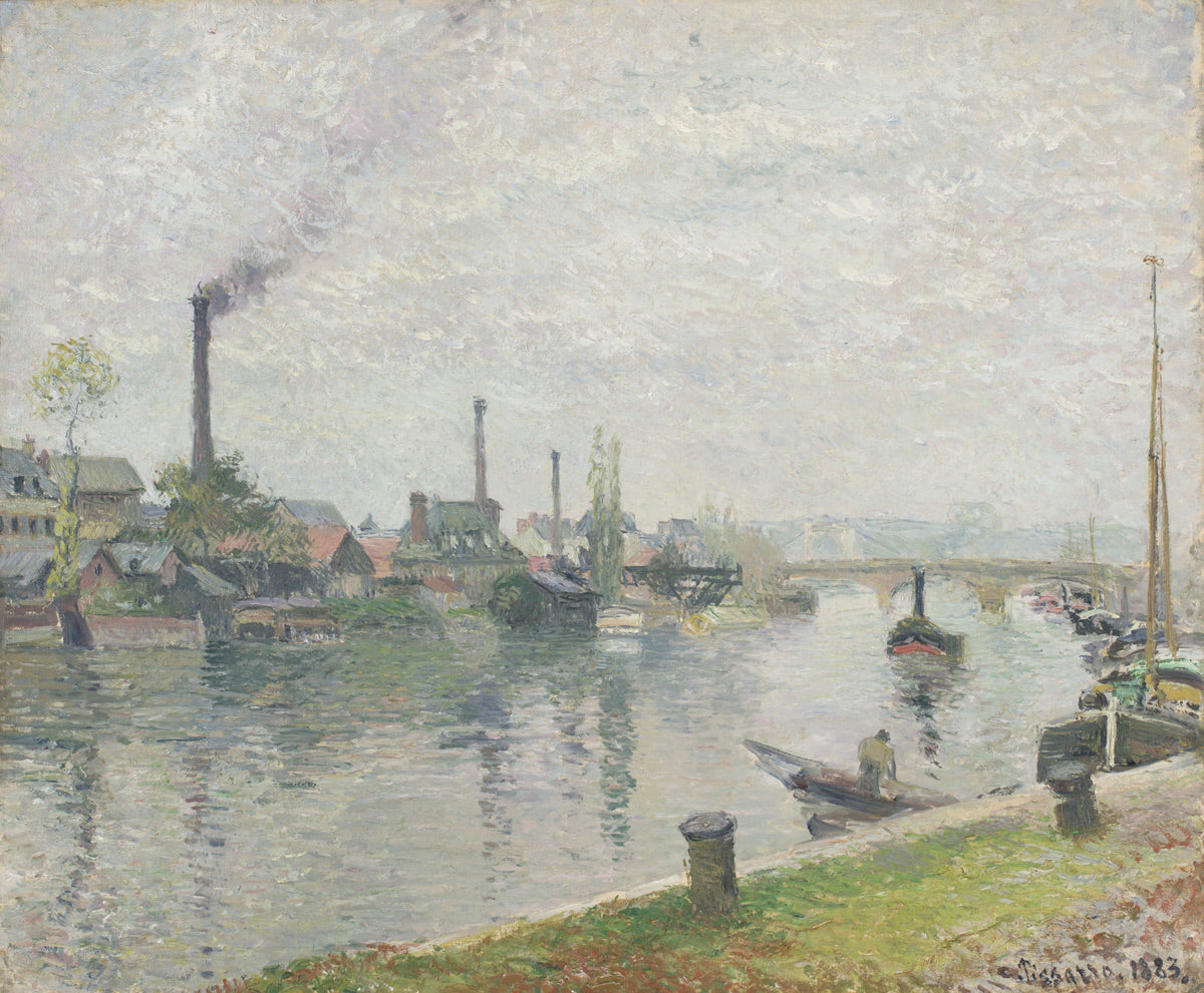 Reproduction du tableau « Île Lacroix à Rouen - Camille Pissarro » par Alpha Reproduction en peinture à l’huile