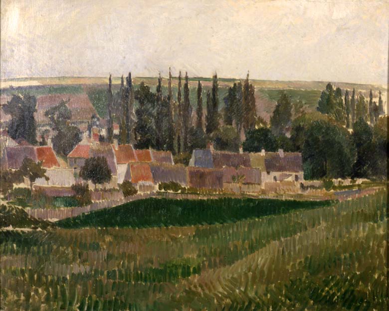 Reproduction du tableau « Paysage à Osny - Camille Pissarro » par Alpha Reproduction en peinture à l’huile