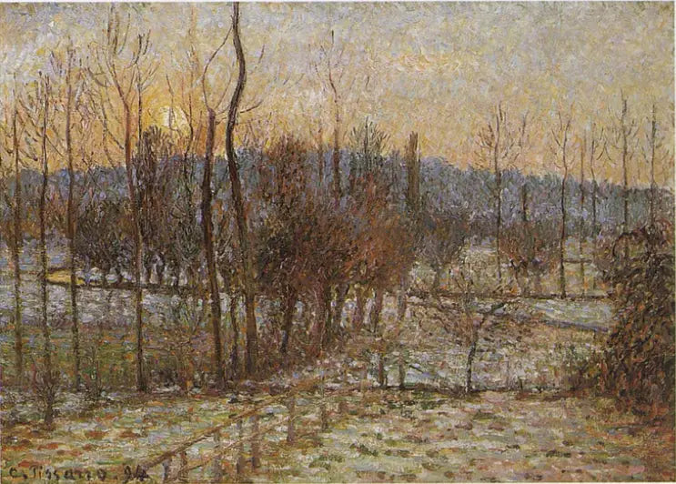 Neve, sole al tramonto, Éragny - Camille Pissarro