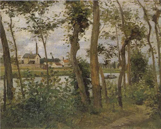 Bordo dell'Oise a Pontoise - Camille Pissarro