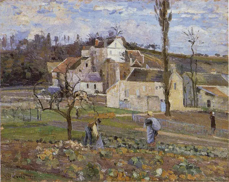 La Raccolta dei cavoli, l'Hermitage, Pontoise - Camille Pissarro