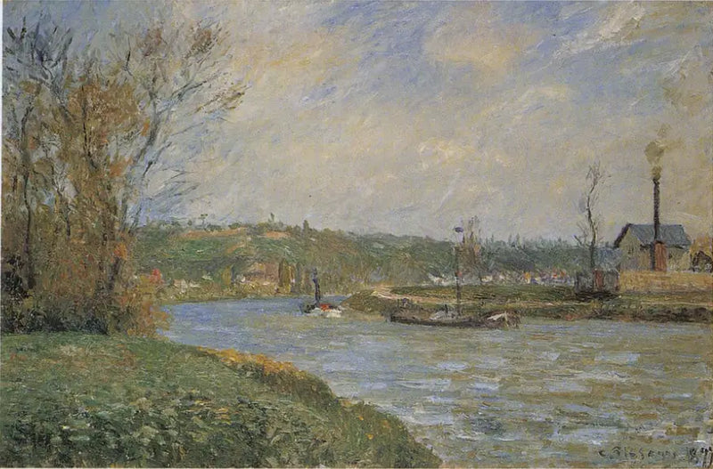 Bordo dell'Oise vicino a Pontoise - Camille Pissarro