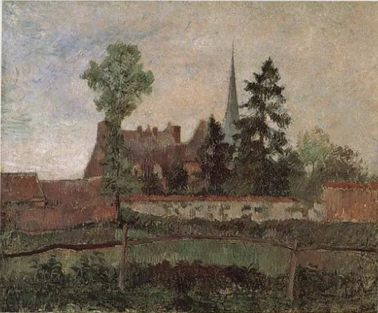 La chiesa e il maniero di Éragny - Camille Pissarro