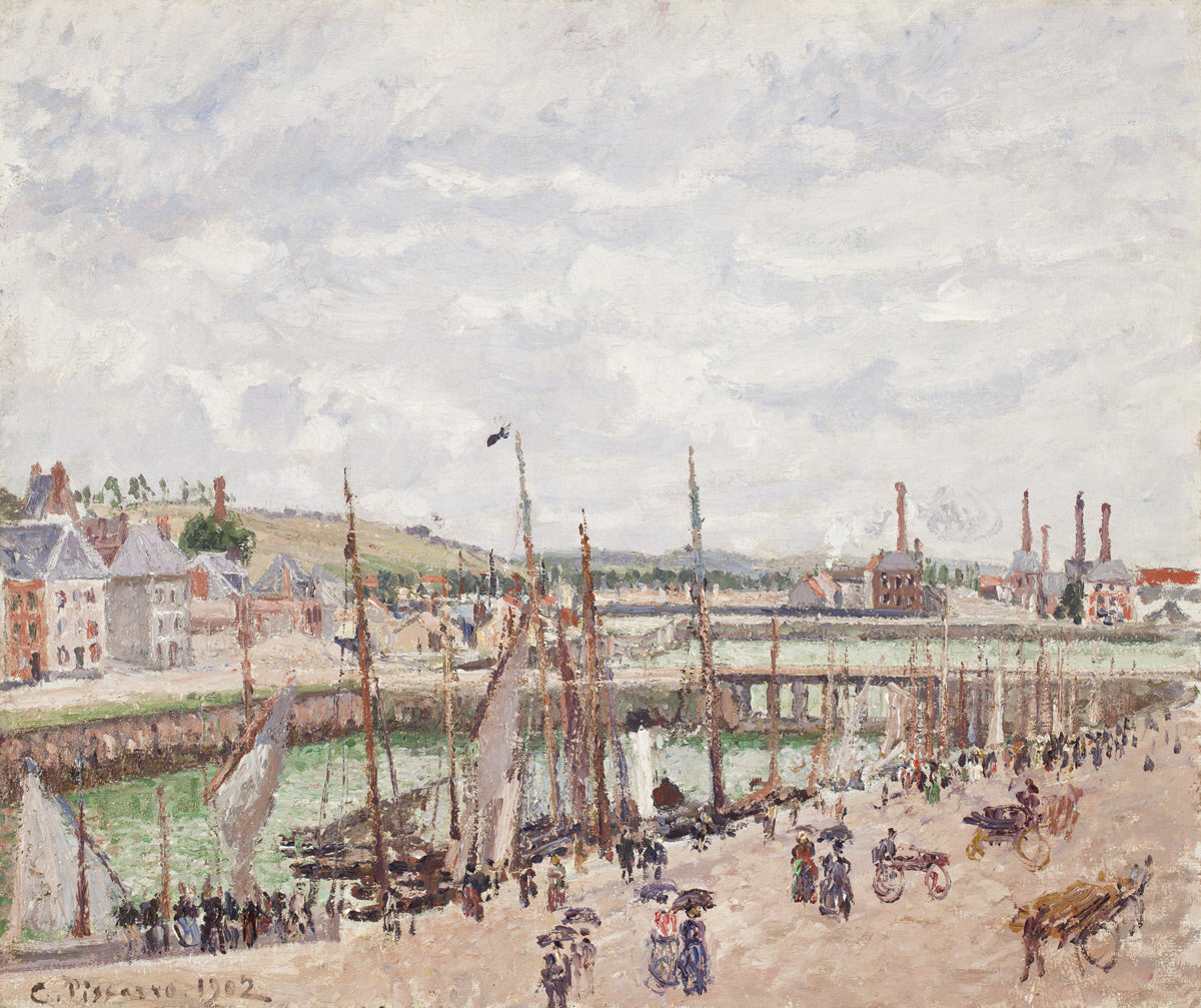 Reproduction du tableau « Bassins Duquesne et Berrigny à Dieppe, temps gris - Camille Pissarro » par Alpha Reproduction en peinture à l’huile