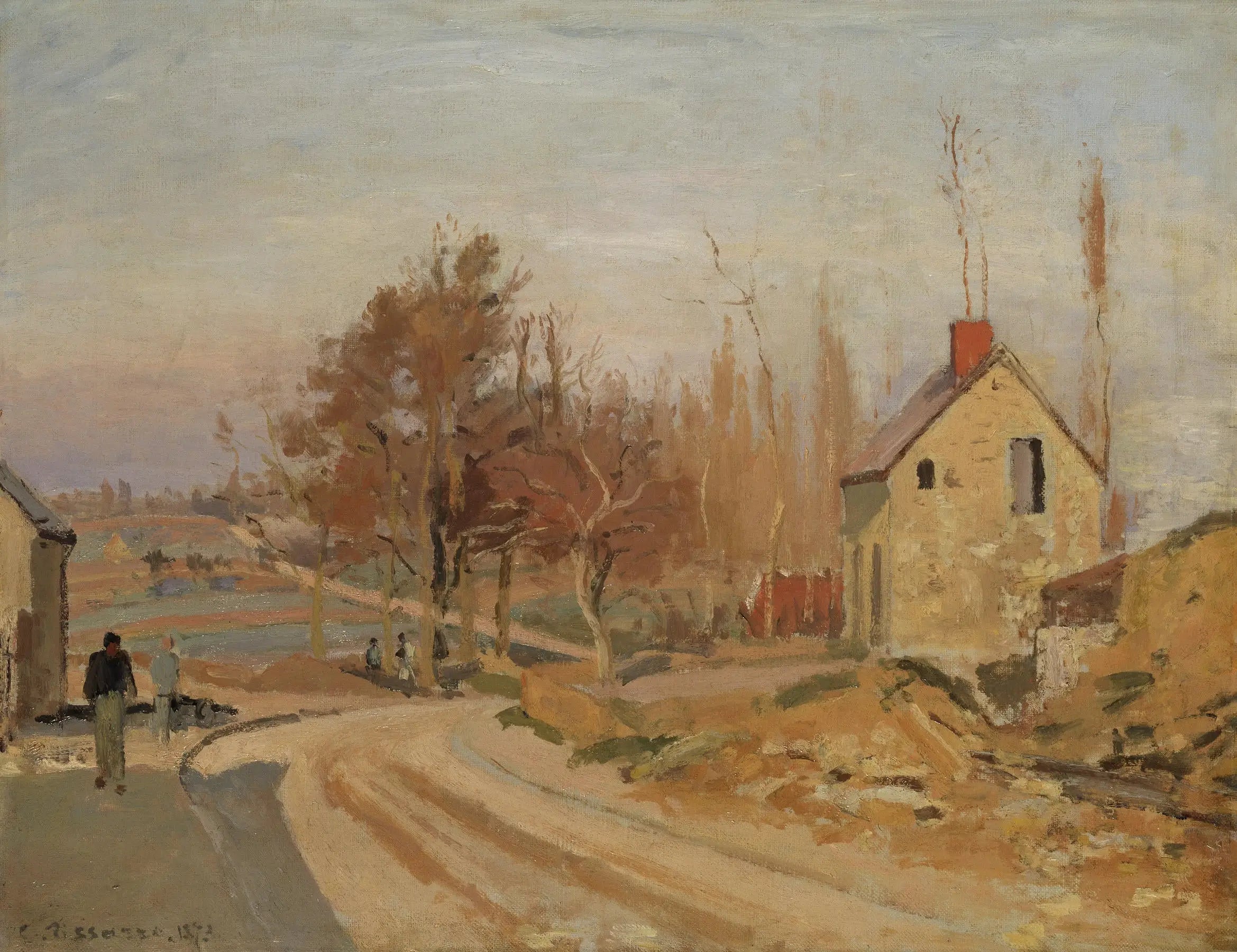 Reproduction du tableau « Route d'Osny à Pontoise, gelée blanche - Camille Pissarro » par Alpha Reproduction en peinture à l’huile