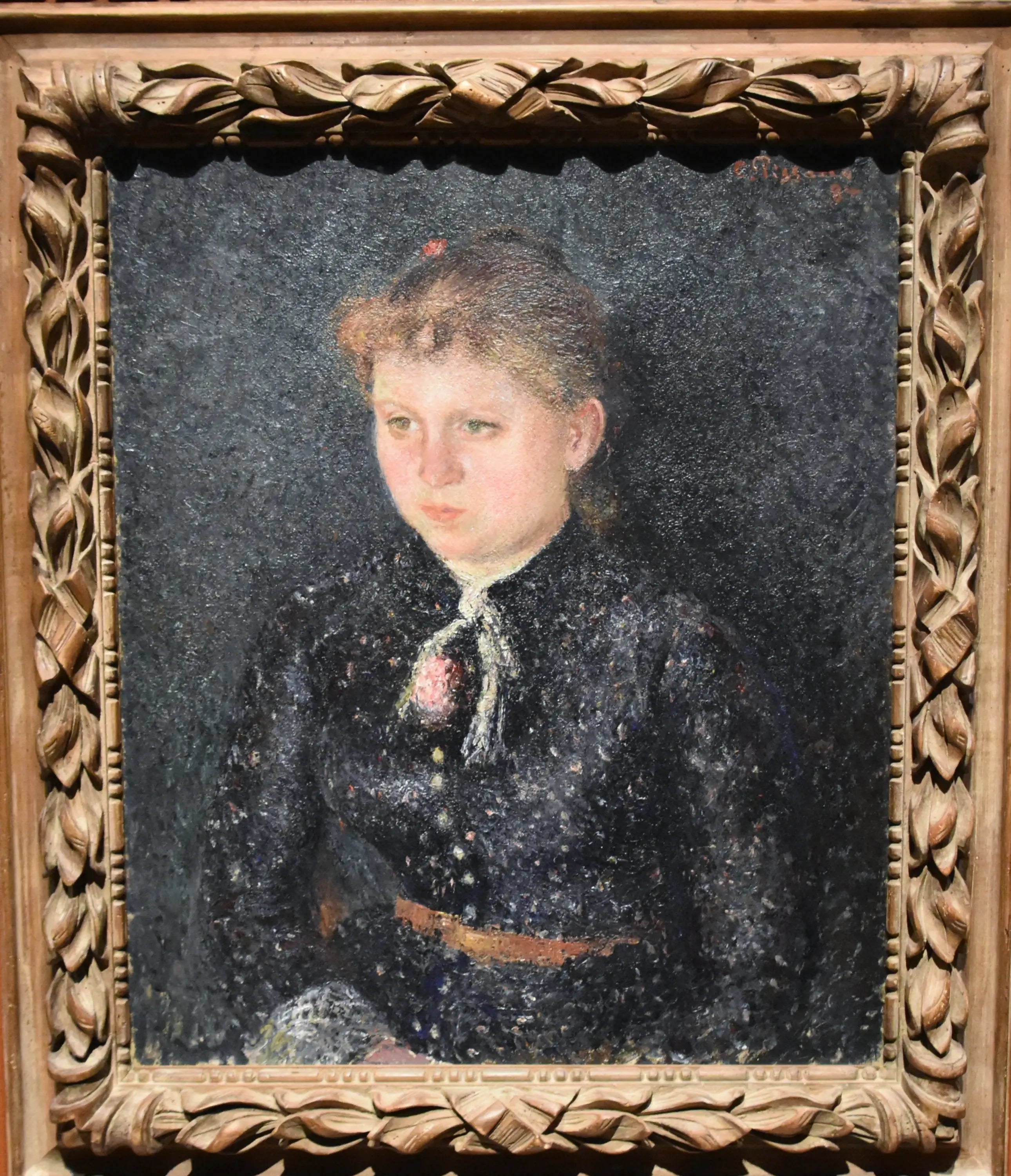 Reproduction du tableau « Portrait d'Eugénie Estruc, dite Nini - Camille Pissarro » par Alpha Reproduction en peinture à l’huile