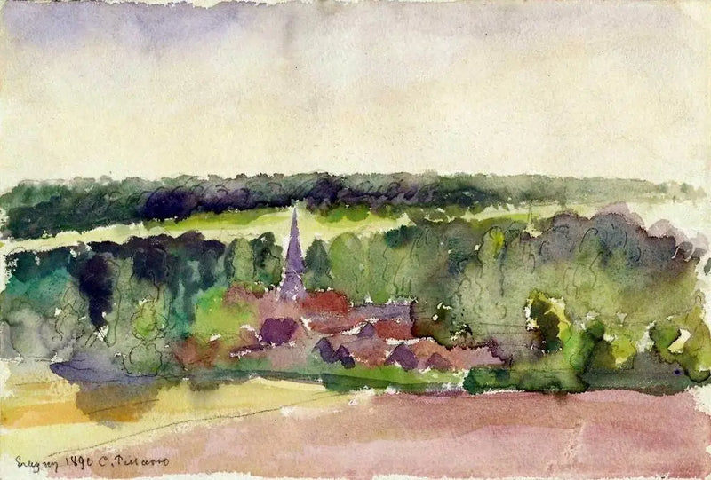 Vista di Éragny - Camille Pissarro