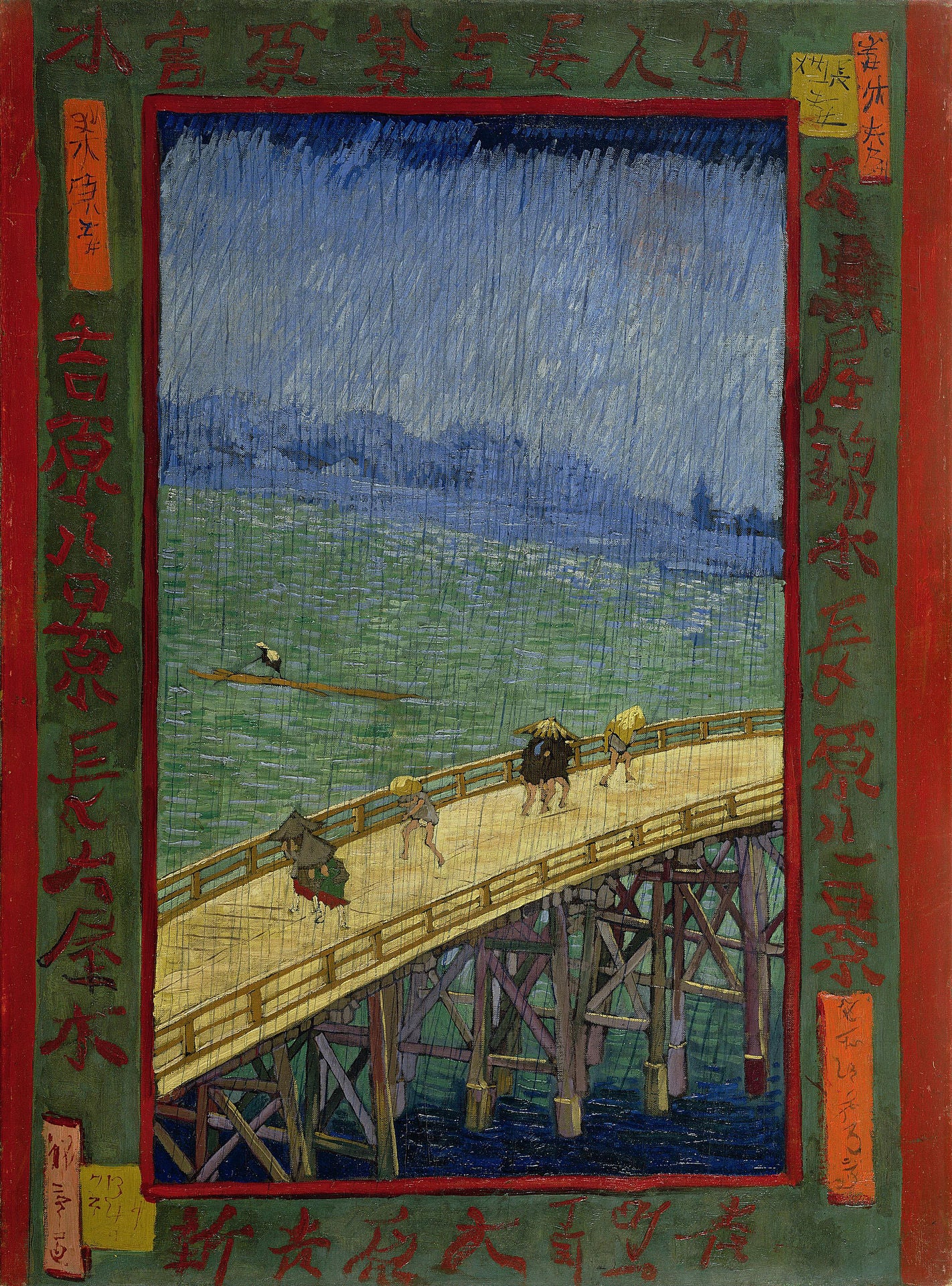 🌧️ Ponte sotto la pioggia (da Hiroshige) – Vincent van Gogh (1887)