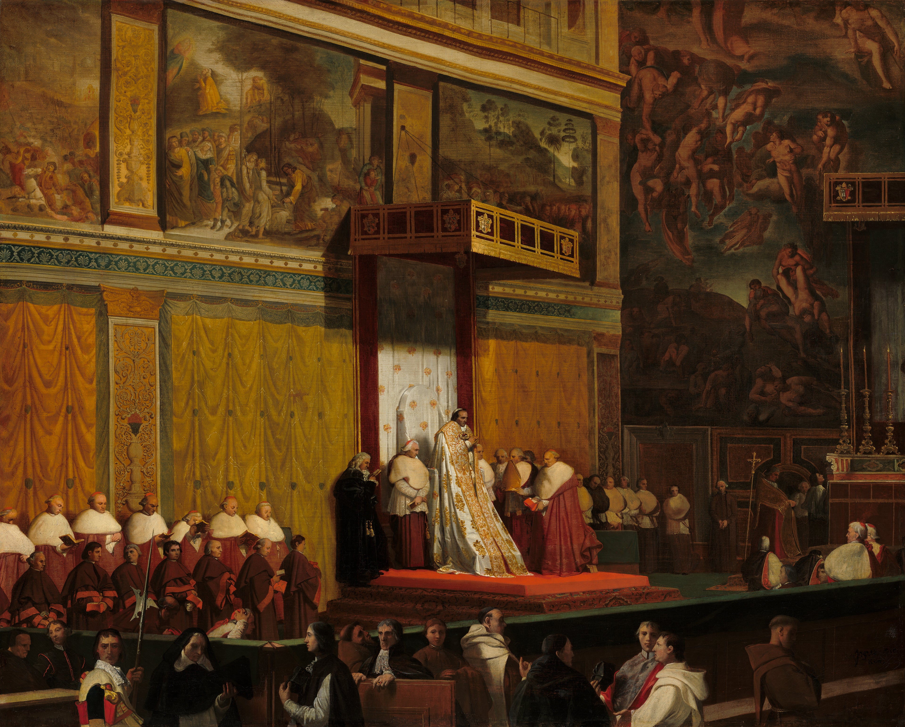 Papa Pio VII nella Cappella Sistina - Jean-Auguste-Dominique Ingres