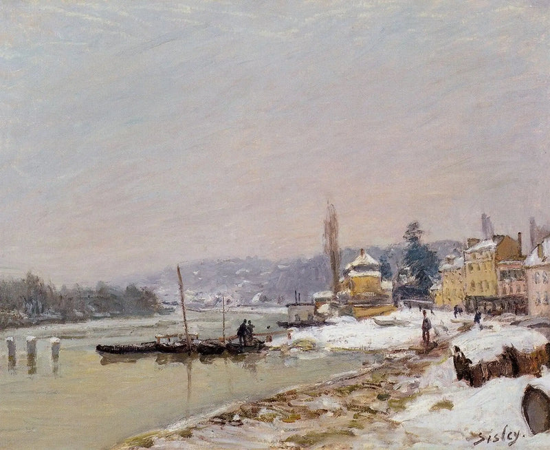 Port-Marly sotto la neve - Alfred Sisley