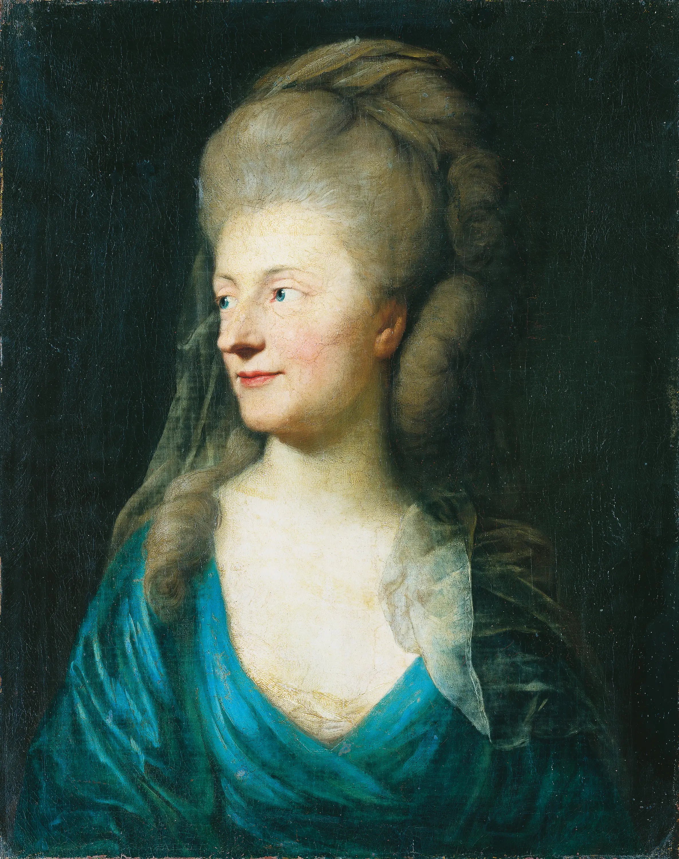 Portrait de Johanna Henriette Louise Comtesse de Bestucheff-Rumin née von Carlowitz (1717-1787) (?) - Anton Graff