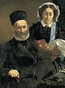 Reproduction du tableau « Portrait de M. et Mme Auguste Manet - Édouard Manet » par Alpha Reproduction en peinture à l’huile