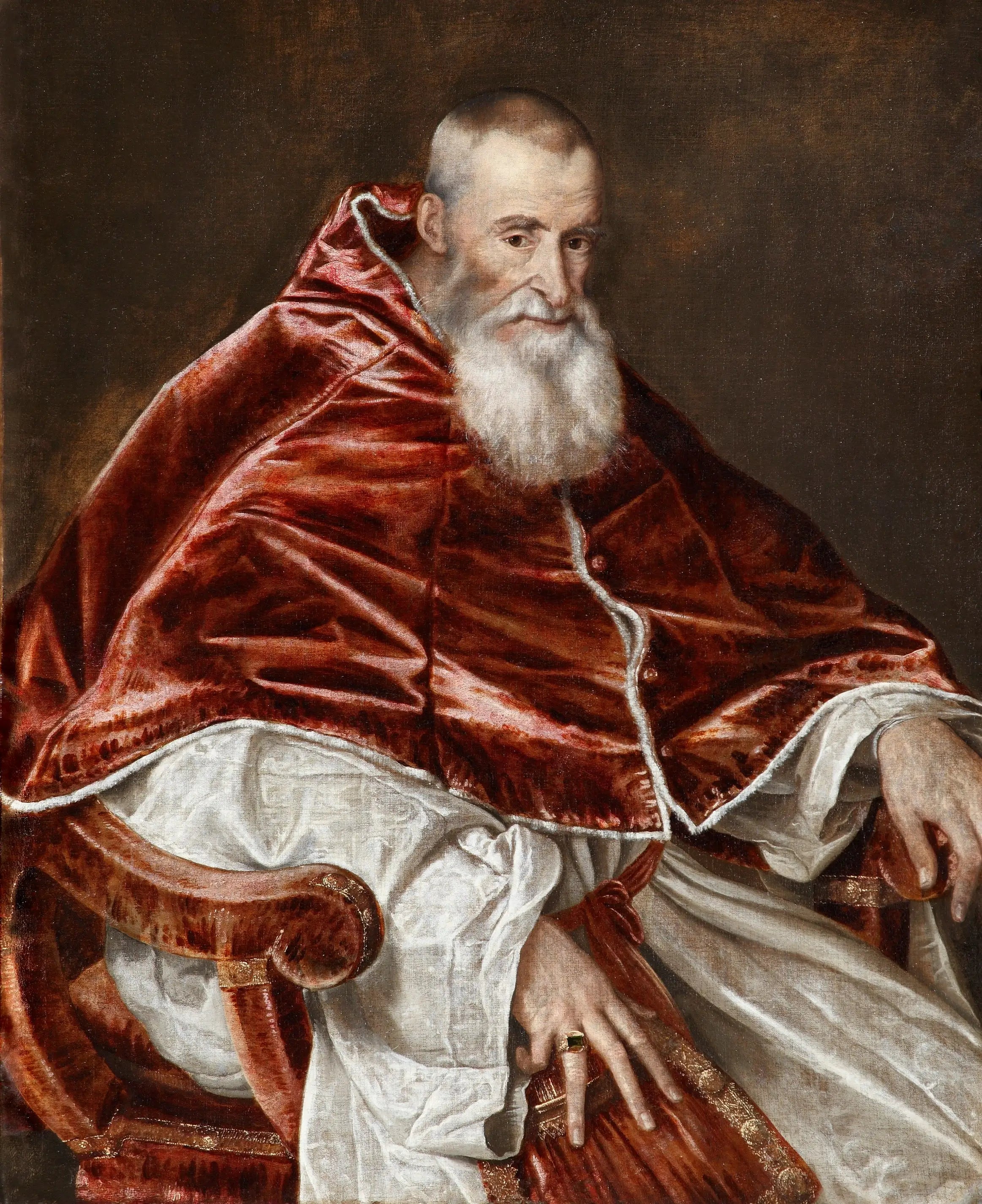 Portrait d’Alexandre Farnèse pape Paul III (1468-1549 ; élu en 1534) - Titian - Alpha Reproduction