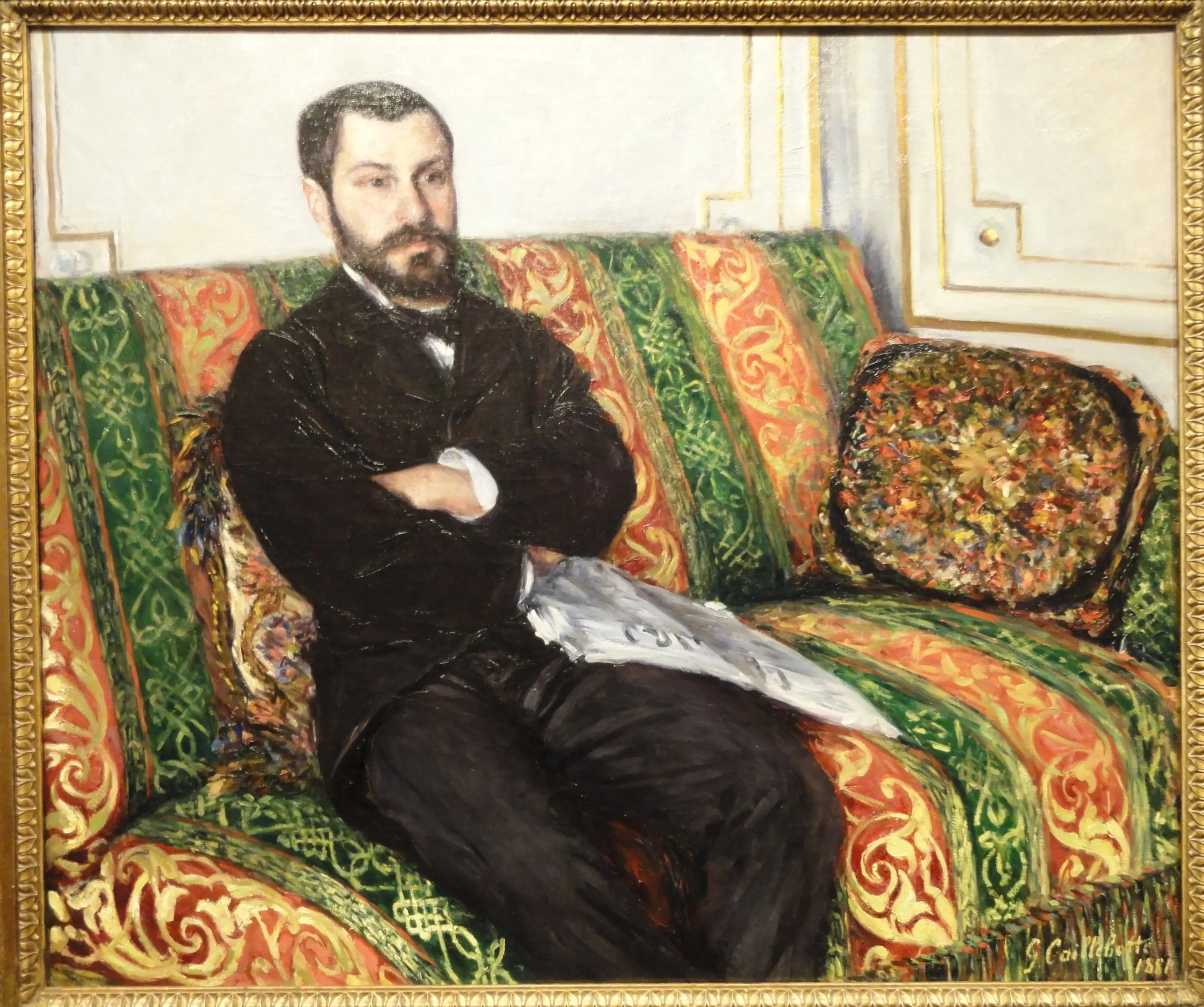 Reproduction du tableau « Portrait de Richard Gallo - Gustave Caillebotte » par Alpha Reproduction en peinture à l’huile