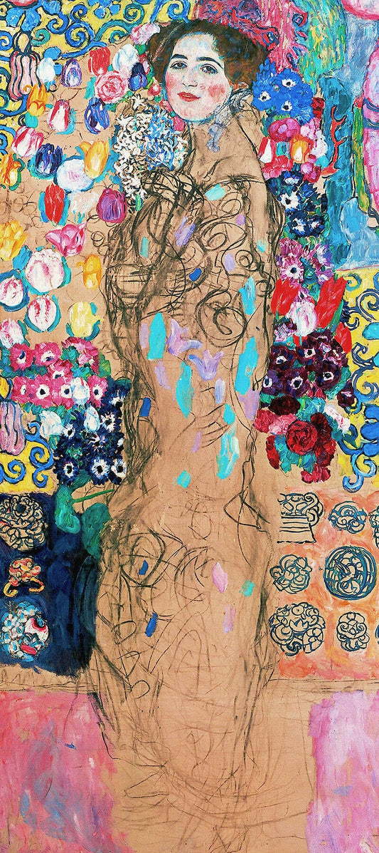 🌸🎨 Ritratto di Maria Munk (incompiuto) – Gustav Klimt (circa 1917–1918)